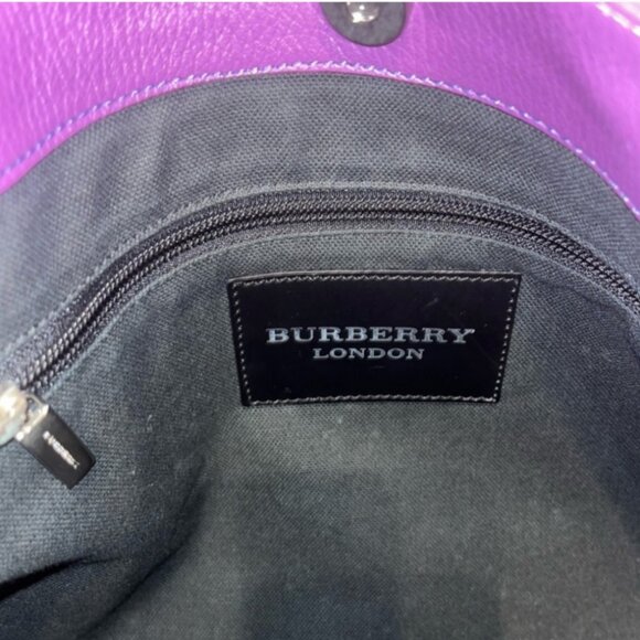 Rare unique Purple leather BURBERRY LONDON - Picture 3 of 7